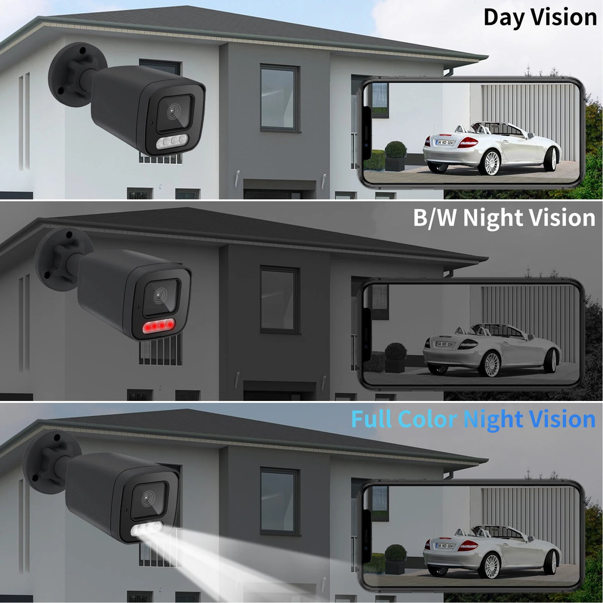 Ultra HD 4K 8MP POE IP Camera Two Way Audio Full Color Night Vision Outdoor Metal 5MP 4MP Bullet CCTV Home Security Camera