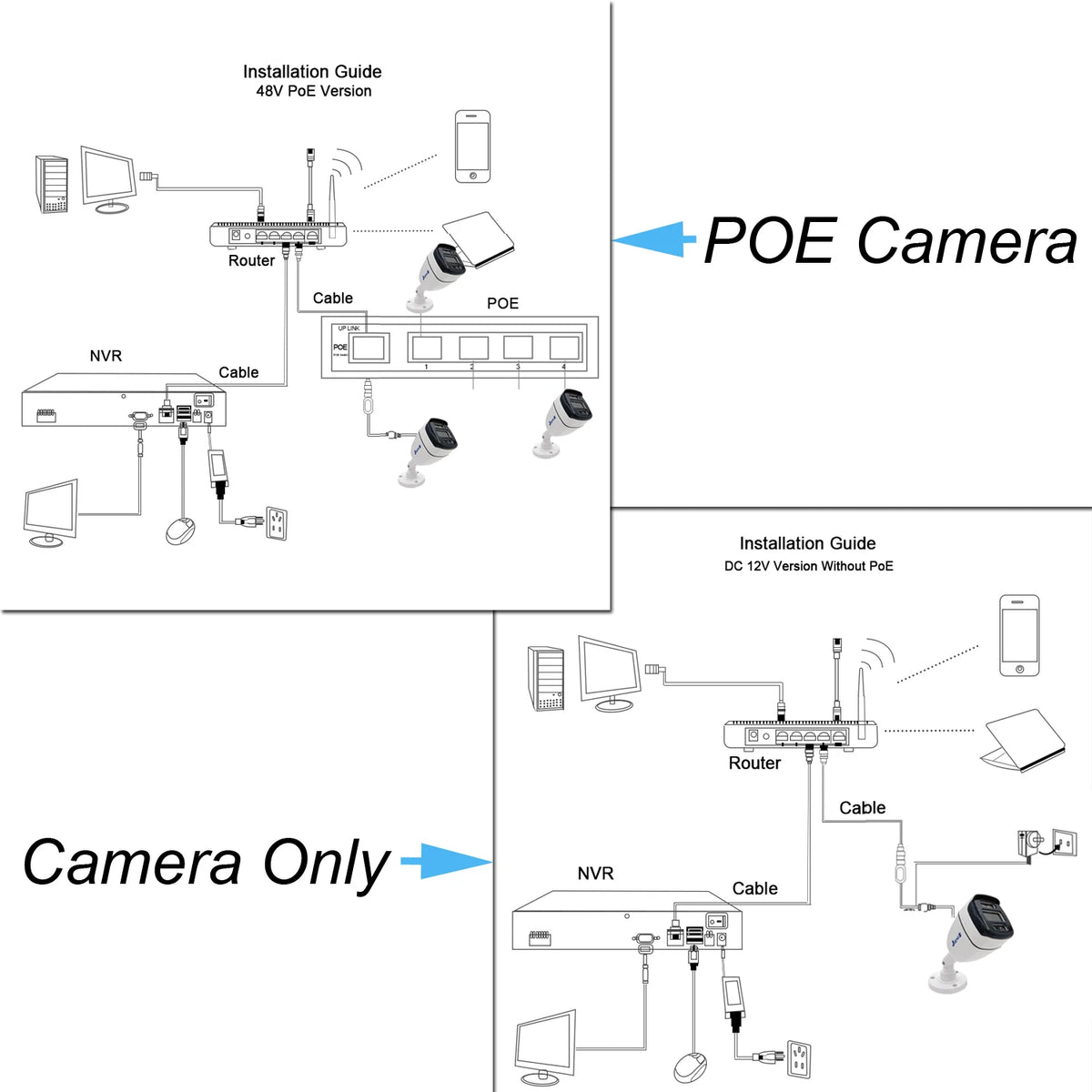 JIENUO 4K Poe Camera IP Outdoor Waterproof Security Surveillance Night Vision 4MP 5MP 8MP Onvif Audio CCTV Video HD Home Cam Net