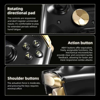 Anbernic RG G01 Interactive Screen Wireless Gaming Controller Compatible with PC/Steam/Linux/Android/Switch/IOS 2.4G Wireless Bluetooth Controller Gamepad Hall Effect Triggers