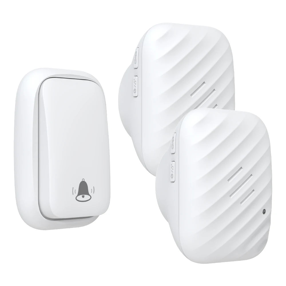 New Long-Range Self Powered Wireless Door Bell No Battery Waterproof 60 Ringtones Kinetic Doorbell EU US UK Plugs Optional