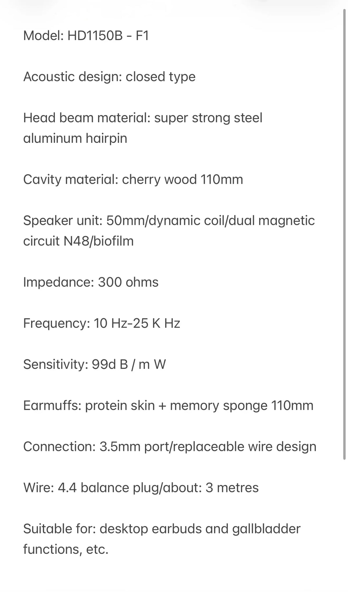Closed-back Music Analysis Over-ear Headphones with 50mm Bio-diaphragm Monitoring Headsets
