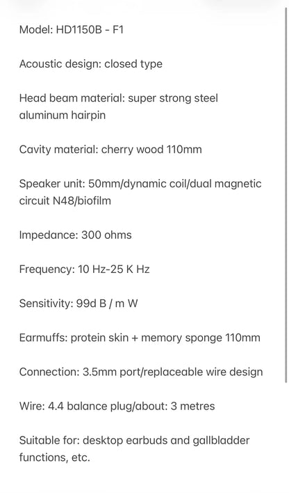 Closed-back Music Analysis Over-ear Headphones with 50mm Bio-diaphragm Monitoring Headsets