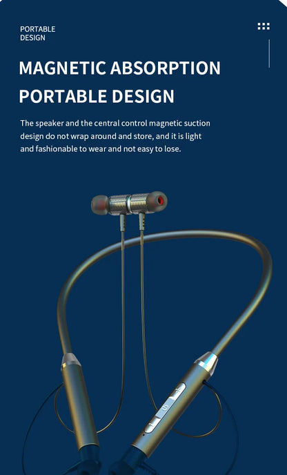9D Bluetooth Earphones Wireless Headphones Magnetic Stereo Neckband Waterproof Sports Earbuds With Mic For iPhone Huawei OnePlus