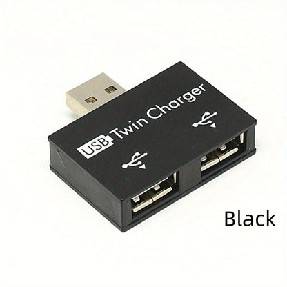 USB 2.0 HUB 1 To 2 Port High Speed Mini Splitter Adapter For Laptop U Disk Card Reader Mouse Keyboard Phone Charging Accessories