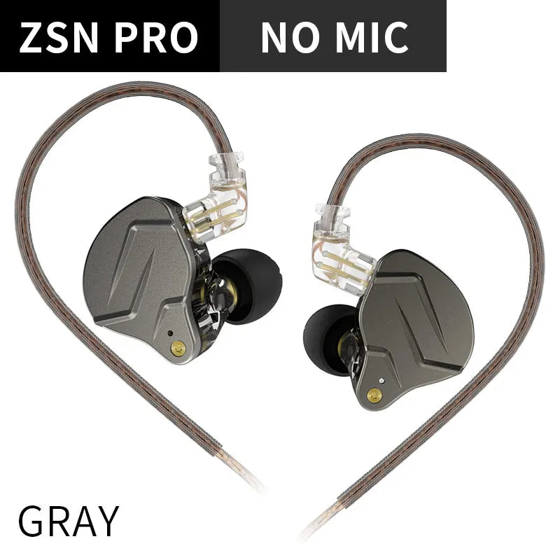 KZ ZSN PRO 1BA+1DD Hybrid technology HIFI Metal In Ear Earphones Bass Earbud Sport Noise Cancelling Headset ZST X AS10 ZS10 ST1