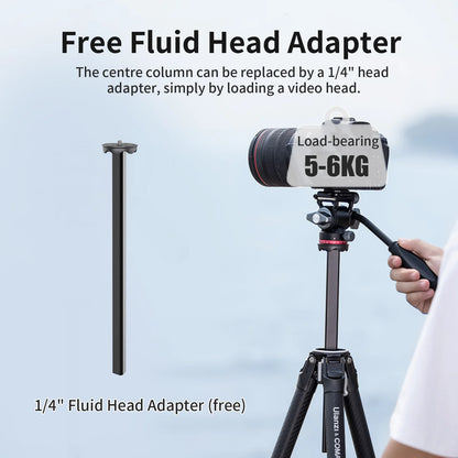 COMAN Zero F38 Carbon Fiber Tripod with Quick Release 360° Panoramic Ball Head for Nikon Canon DSLR Camera Travel Size