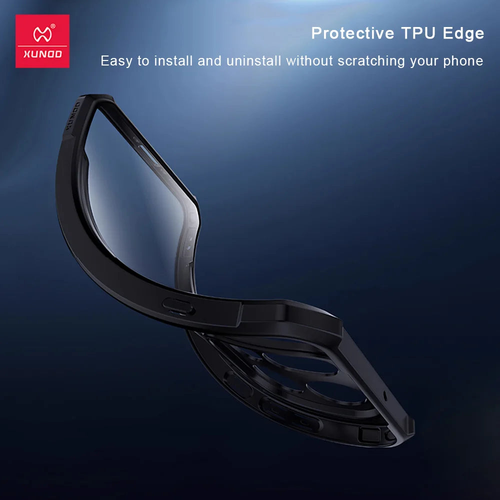 Xundd For Oppo Find X9 Ultra Case Airbags Shockproof PC&TPU Matte Transparent Bumper Anti-Drop Phone Cover  For Find X9 Ultra