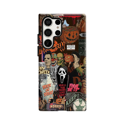 Horror Movie Halloween Phone Case for Samsung Galaxy S26 S25 Ultra S24 S23 Ultra Plus Shockproof Double layer tough Back Cover