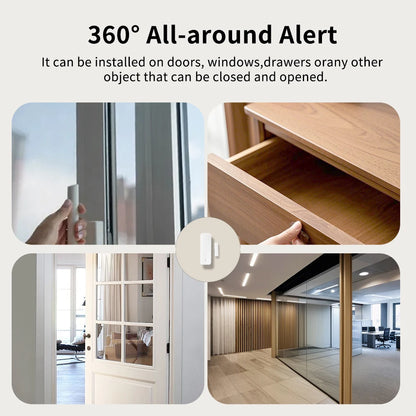 Tuya Zigbee Door Sensor Contact Sensor Open Closed Detector Smart Home Alarm Security Protection Work with Smart Life