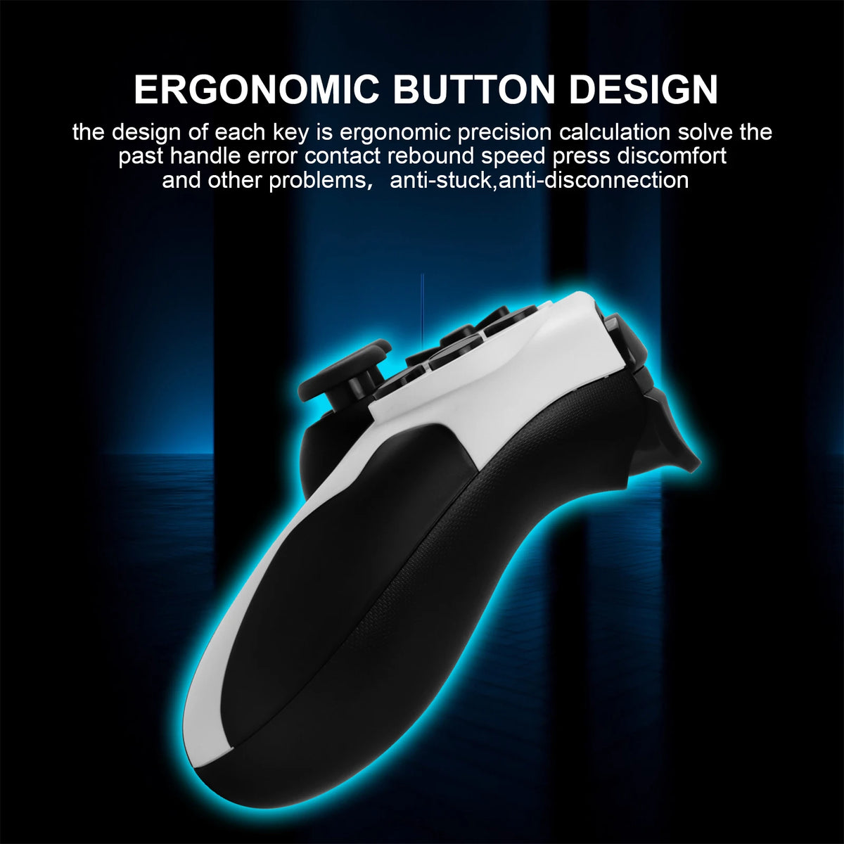 GAMINJA Wireless Controller Dual Vibration Game Joystick Gamepd For PS4 PS3 Console PC Gamepad with 6-axis Gyros