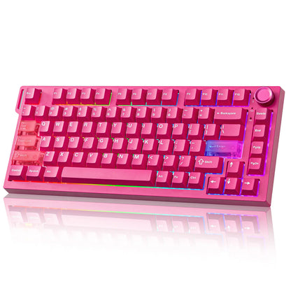 YUNZII RT75 PRO Dual 8K Wireless Gaming Keyboard, Rapid Trigger Mechanical Hall Effect Magnetic Keyboards, RGB Custom SOCD/DKS