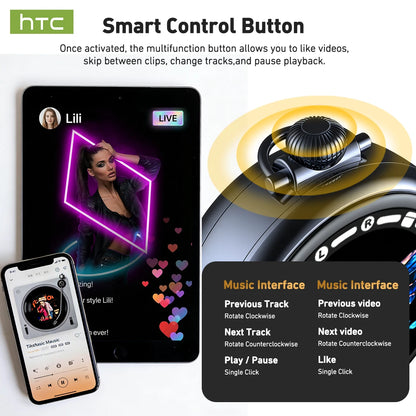 HTC NE71 True Wireless Earbuds ANC Noise Cancelling Bluetooth 6.0 22H Playtime In-Ear Comfort Gaming Low Latency