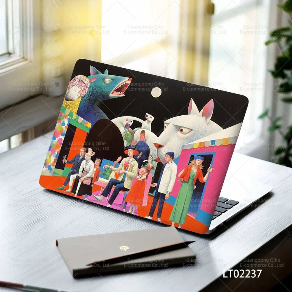 2 PCS Removable Flower Stickers for Laptop PVC Aesthetic Decals Self-Adhesive Peel Off No Residue Tablet Skin MacBook Skin