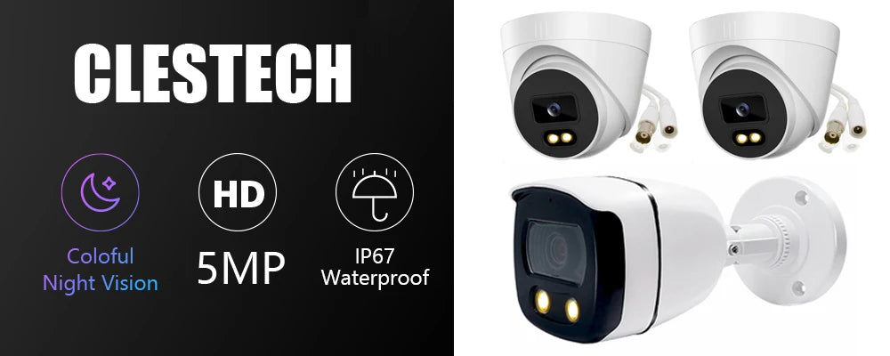 AHD Fully compatible 5MP 1080P 24H Full Color Night Vision CCTV AHD Camera Analog 4M HD Luminous Led Digital Outdoor Street IP66