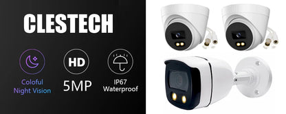 AHD Fully compatible 5MP 1080P 24H Full Color Night Vision CCTV AHD Camera Analog 4M HD Luminous Led Digital Outdoor Street IP66