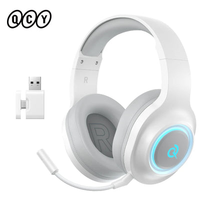 QCY Heroad V200 Over Ear Headphones 50mm Driver 7.1 Surround Sound Headset Wireless Bluetooth 6.0 Earphones for PC Laptop PS4/5