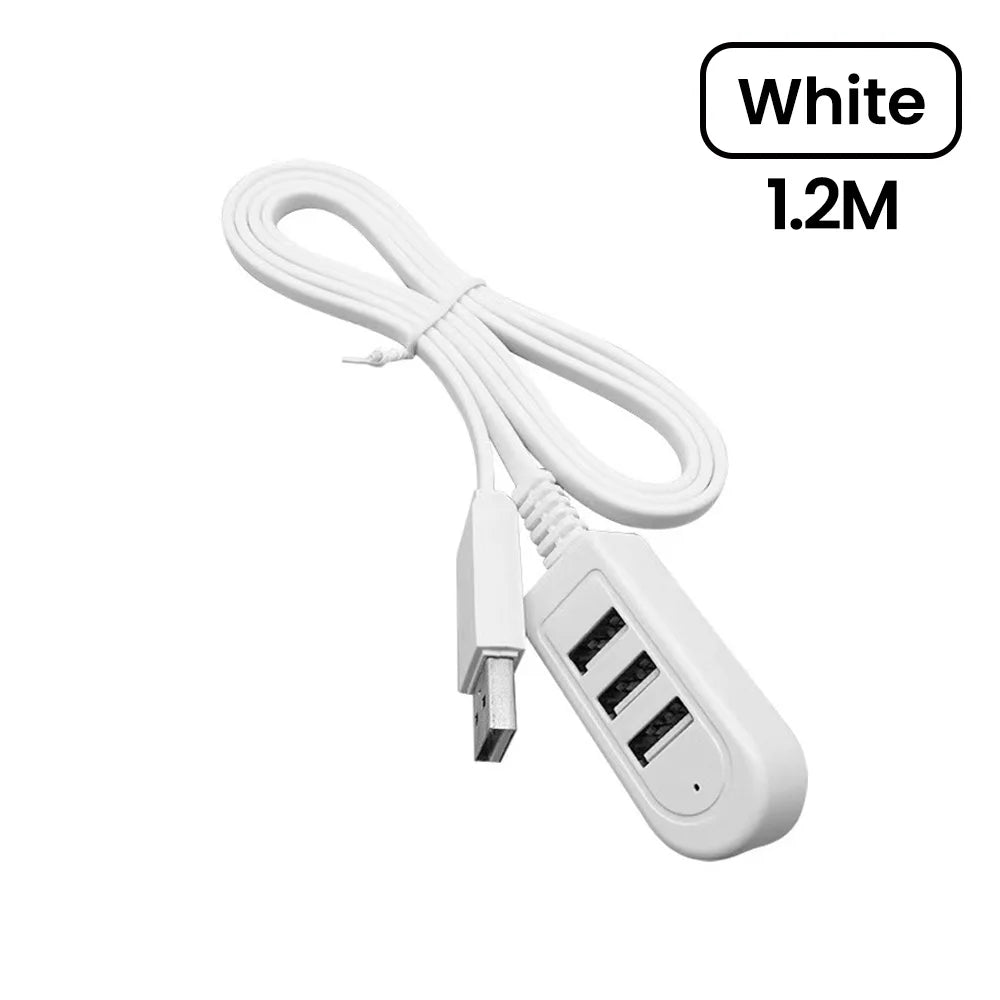 3 In 1 USB HUB Splitter Socket Multi-function USB Charger USB Port Hub High Speed Data Transfer For PC Laptop 30cm/120cm USB Hub