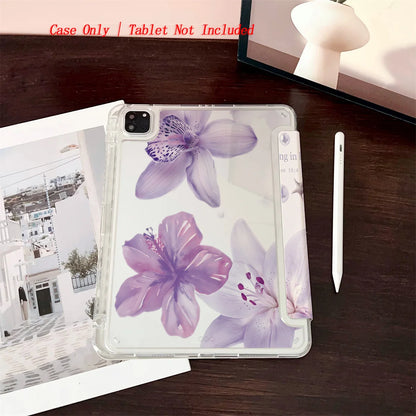 Y-Shape Foldable Stand Fresh Printed iPad Case, Auto Sleep/Wake, Fashion Minimalist Style, Fits Various Apple Models . 8 Styles