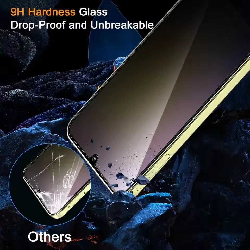 3Pcs Privacy Glass Screen Protector For Samsung Wide 4 5 Xcover 6 7 A03 Core A12 Nacho M31 Galaxy S23 FE M21 2021 Prime Anti-Spy