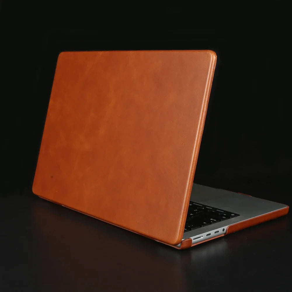 Laptop Genuine Leather Case for Macbook Air 15 A3448 M5 Pro 16 A3428 A3429 Pro 14 A3426 A3427 Air 13 A3449 M5 2026 Cover Cases