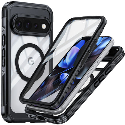 9H Tempered Glass Magnetic Phone Case, Suitable for Google Pixel 11/10/9 PRO XL All Inclusive Phone Protection Case
