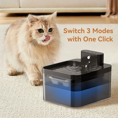 ROJECO Wireless Automatic Cat Water Fountain 2600mAh Pet Water Dispenser For Dog Cat Infrared Sensor Smart Pet Drinkier Fountain