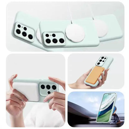 Solid Color For Magsafe Magnetic Wireless Charging Soft Silicone Phone Case For Samsung Galaxy S26 S25 Ultra  S23 S24 S22 Cover