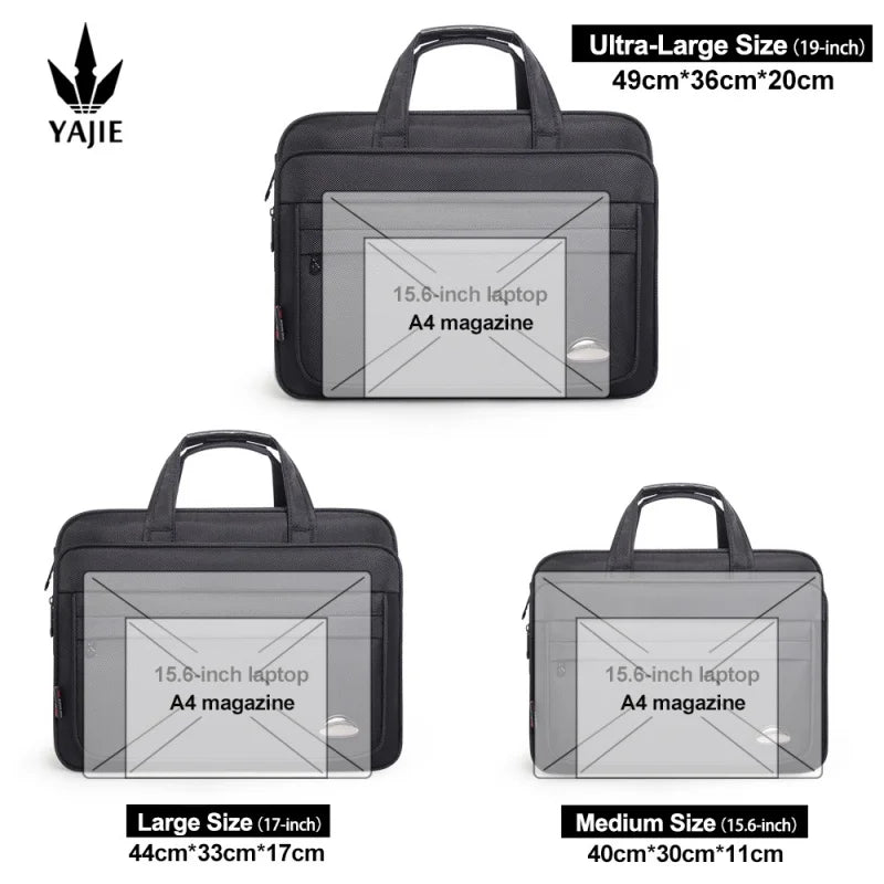 Large Capacity Briefcase Bag Men Business Bag 15.6 inch 17" 19" Laptop Bag Shoulder Bags Canvas Handbags Notebook Bag messenger