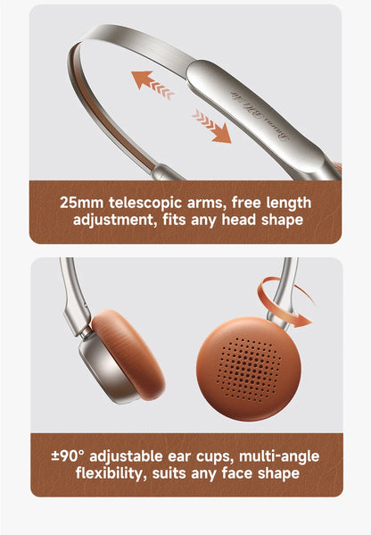 Baseus BH1 Air Wireless Headphones Bluetooth 6.0 ENC Noise Cancellation Lightweight 90g Over Ear Headset 80H Earphone
