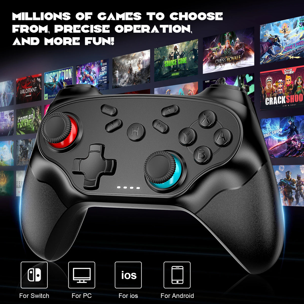 Gamepads For Nintendo Switch/Pro/OLED/PC Console Control Wireless Blue-tooth Vibration Turbo Game Joystick Controller