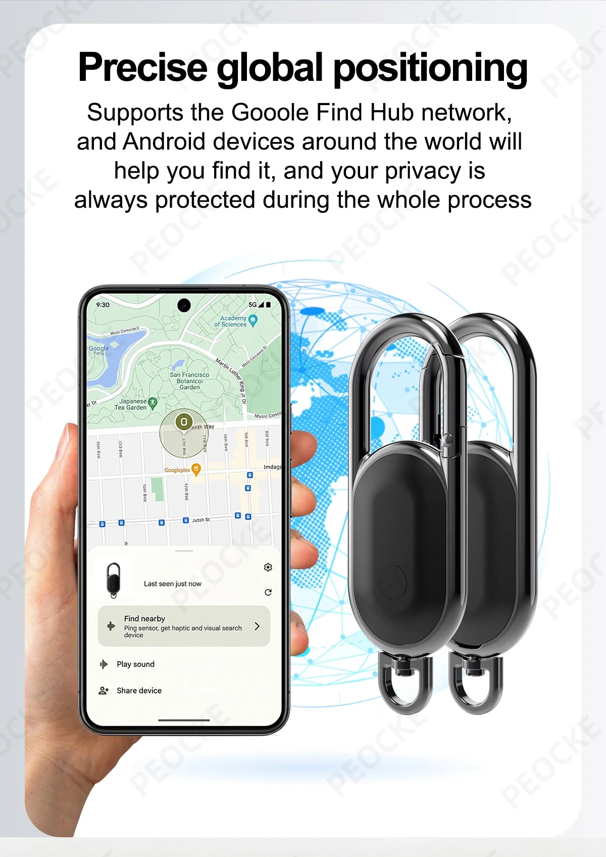 1-4 Pack Android Alternative to AirTag Smart Keychain Tag Anti-Lost GPS Tracker Bluetooth Locator Works With Google Find Hub