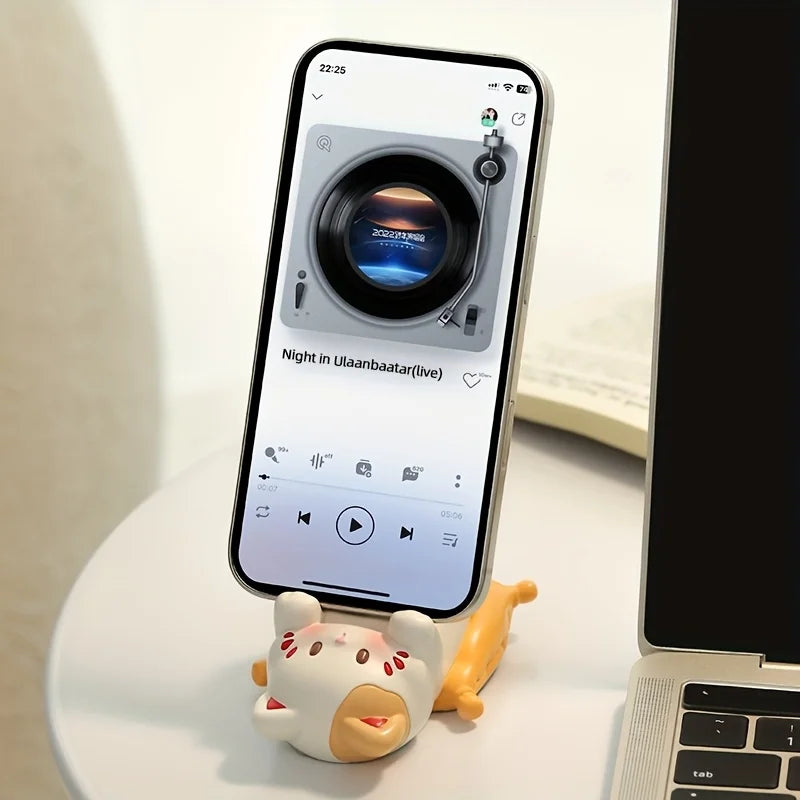 Cute Cartoon Cat Desktop Ornaments Phone Stand Creative Desk Decor for Office Home Kawaii Cat Glasses Storage Holder