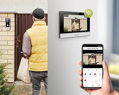 HOMSECUR 7" WIFI HD Video Door Phone Intercom Doorbell Tuya App Remote Control Door Unlock Auto Recording