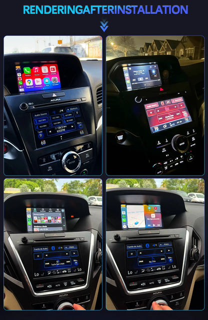 Car Wireless Android Auto Apple CarPlay Tv Box For Acura RDX TLX ILX RLX MDX YD3 Radios Smart System Upgraded OEM Screen Camera