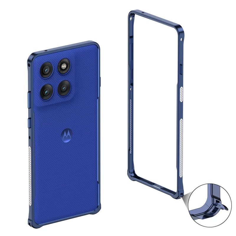 For MOTO Edge 60 Case on Metal Frame Heat Dissipation Motorola Edge 60 Pro Fusion Caque