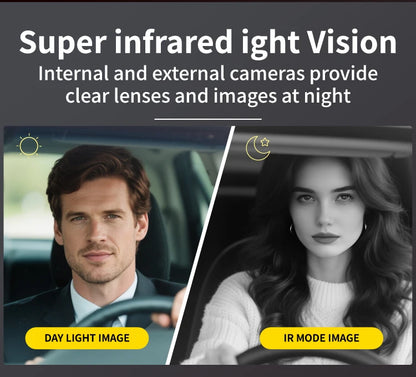 3 Channels Dash Camera For Cars HD 1080P Video Recorder 3 Lnes Front Inside Rear View Camera Night Vision Loop Recording Black B