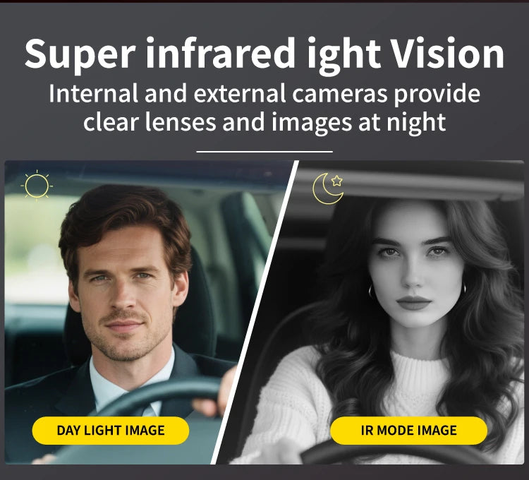 3 Channels Dash Camera For Cars HD 1080P Video Recorder 3 Lnes Front Inside Rear View Camera Night Vision Loop Recording Black B