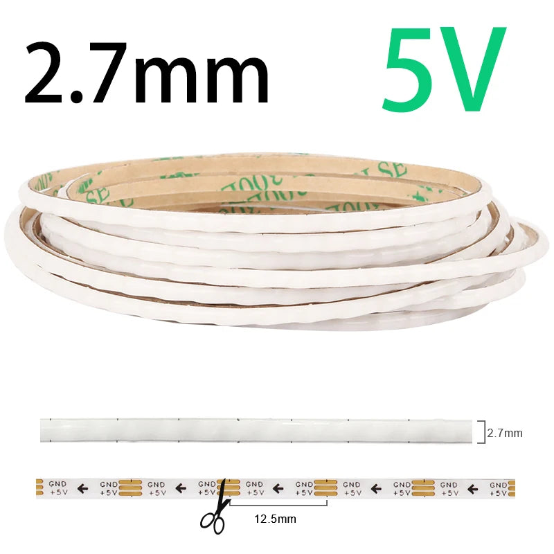 COB Smart LED Strip Light DC 5V 12V Individually Addressable 160LED Dream Colour 5mm RGB Pixel LED Tape Ribbon DIY Dimmable
