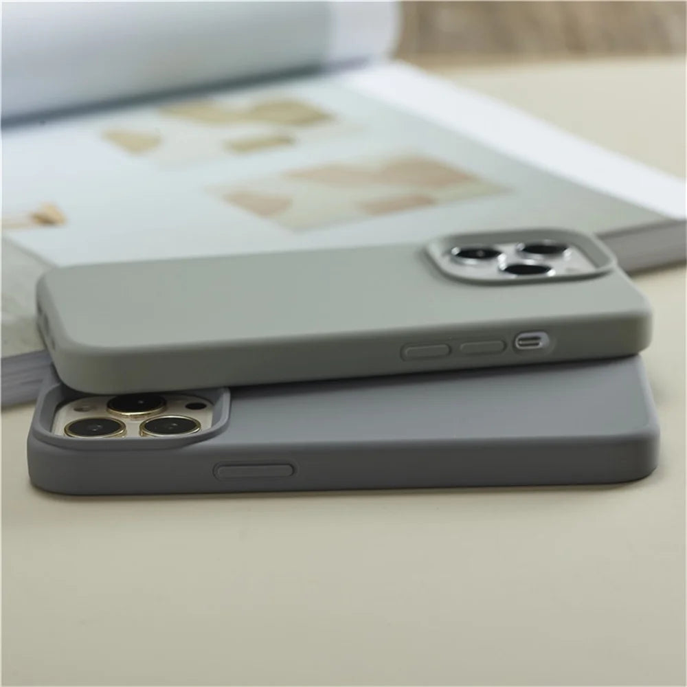 Original Liquid Silicone Cases For iPhone 15 14 11 13 12 Pro Max Mini XR X XS 8 7 Plus SE2020 Luxury Soft Case Phone Accessories