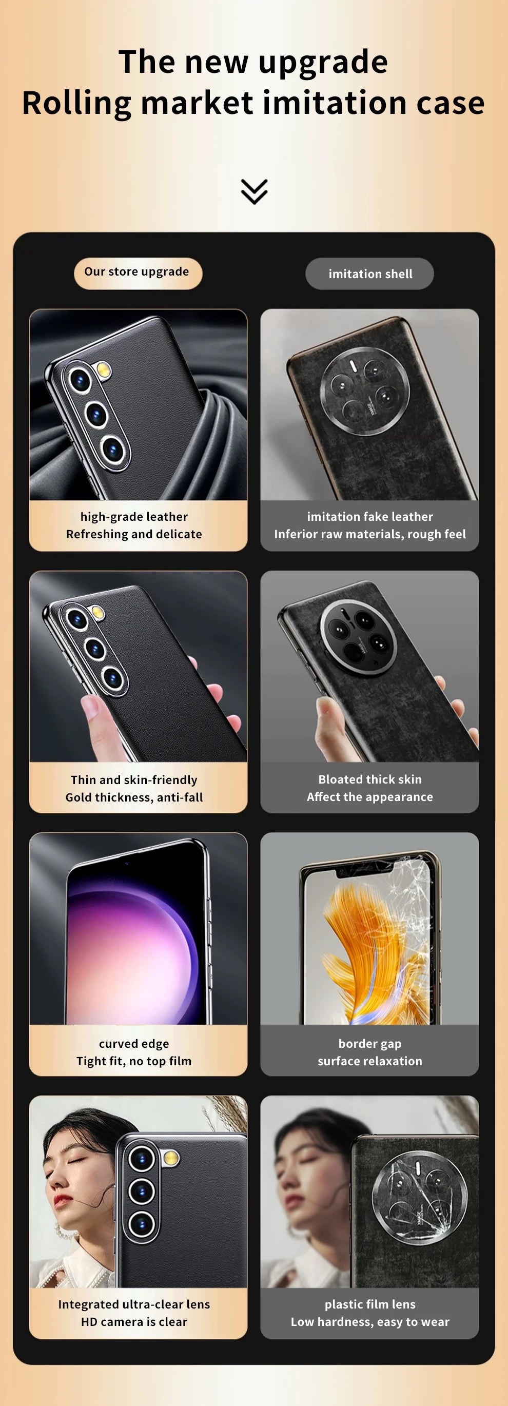 Genuine Cowhide Leather Phone Case for Samsung Galaxy S25 S24 S23 Ultra S22 Plus S21 Note 20 Plating Shockproof Protector Cover