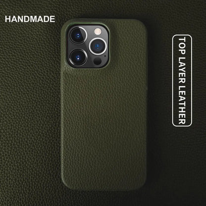 For Iphone 14 Pro Max Case Luxury Genuine Leather Cover Business Phone Cases Back Cover for Iphone 13 18Pro 15 12 XR XSMax Coque
