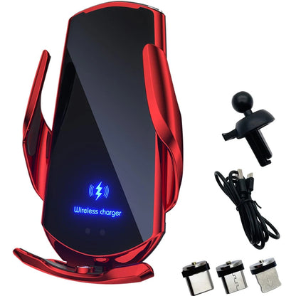 Q3 Smart Sensor Car Phone Wireless Charger 15W Fast Charging Auto-Clamping Car Phone Holder for iPhone and All Qi Enable Android