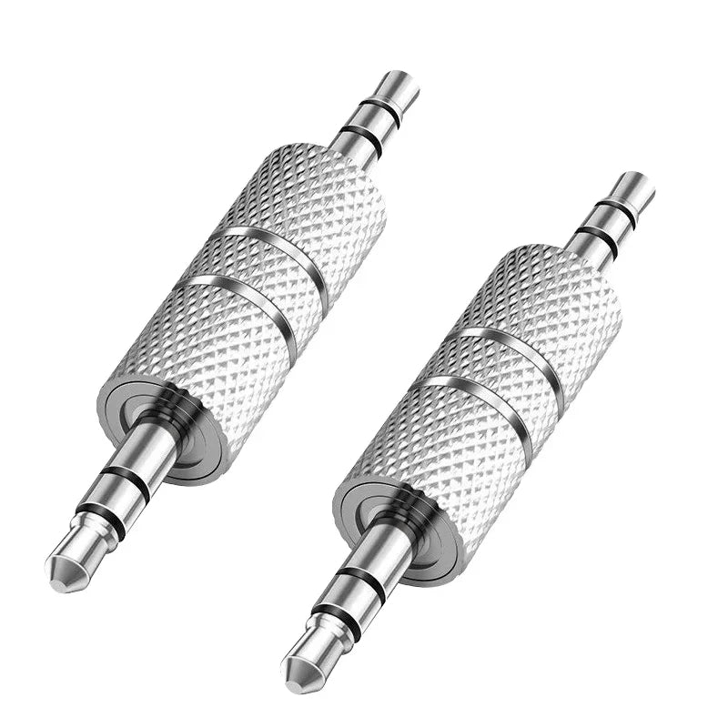 4pcs 3.5mm Male to Male Stereo Headphone Jack Audio Adapter Coupler Connector for Audio Car Bluetooth