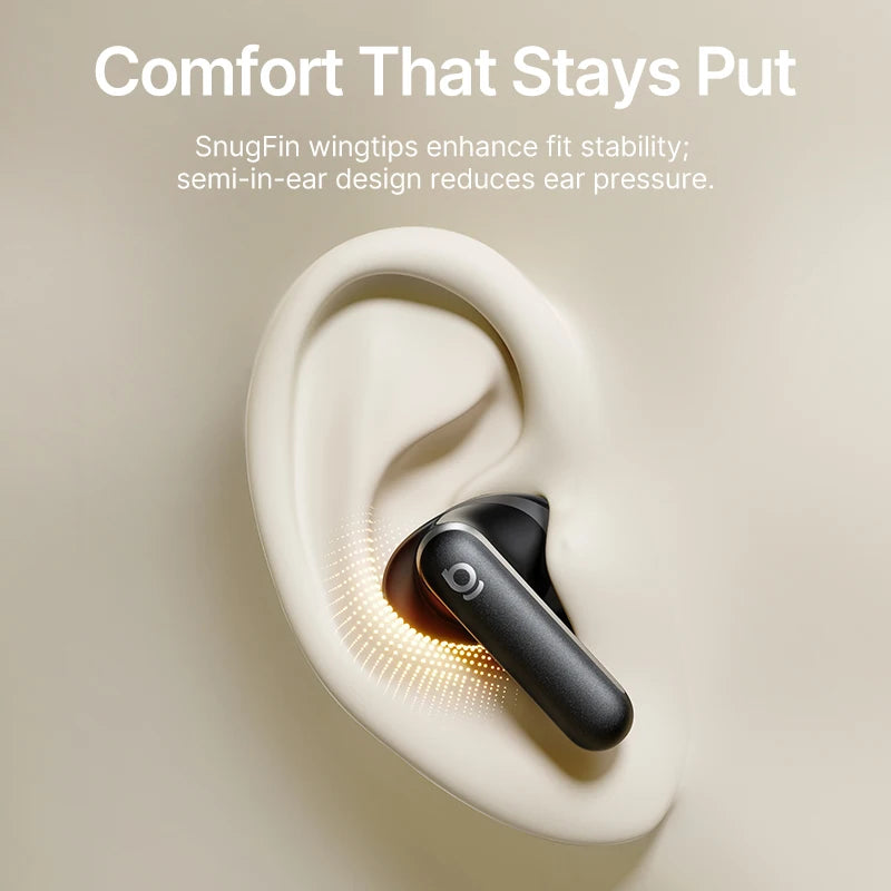 Baseus Bowie MS1 -55dB Adaptive ANC Earbuds Semi-In-Ear Wireless Bluetooth 6.0 Earphones Stable Fit Ear Hi-Res Audio Headphone