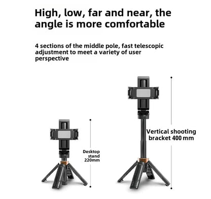 Super Mini Selfie Stick Portable Phone Holder Shooting Aid Versatile Integrated Design Bluetooth Remote For Live Broadcas