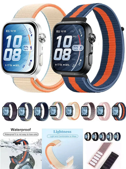 Nylon Loop Strap for Huawei Watch Fit 5-4 Pro Woven Smartwatch Comfortable Band Bracelet for Huawei Watch Fit 5/4/3 Accessories