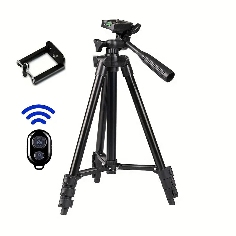 Travel Self Tripod with Bluetooth Remote Phone Clip for Canon Nikon DSLR SLR Digital Camera Universal Stand