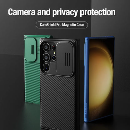 for Samsung Galaxy S26 S25 S24 S23 S22 Ultra Edge Case Nillkin CamShield Slide Camera Cover for S24 FE S23 Plus Lens Cases