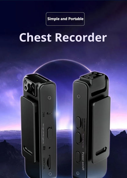  1080P Body Mini Camera Portable Infrared Night Vision Miniature Camcorder Small Digital Video Recorder Police BodyCam