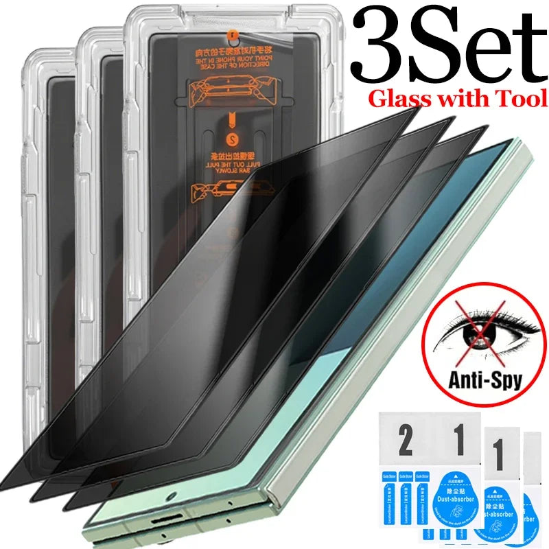 Privacy Screen Protector Anto-installation for Samsung Galaxy Z Fold 8 7 6 5 Anti-Spy Back Tempered Glass For Z Fold8 Ultra